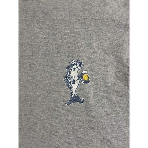 Vintage 90s Abercrombie & Fitch Fishing Beer Long Sleeve Shirt Y2K - Men’s Small - Picture 2 of 9